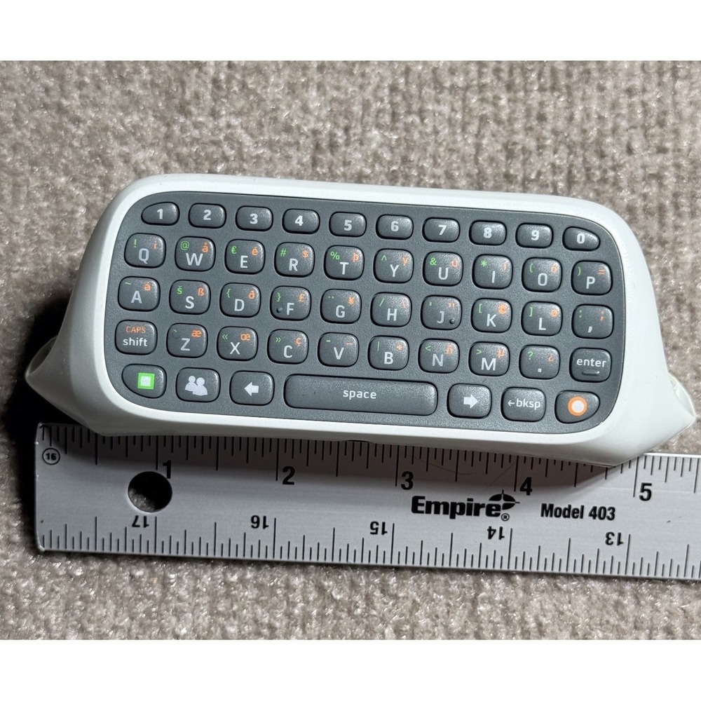 Microsoft Xbox 360 Chatpad Keyboard Messenger White X814365-001 TESTED Works